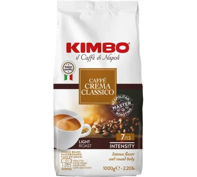 KIMBO Crema Classico Kávébab – 1 kg-os Kiszerelés