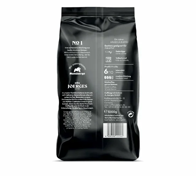 1 kg - Coffee beans - Crema No. 1 - GORILLA COFFEE