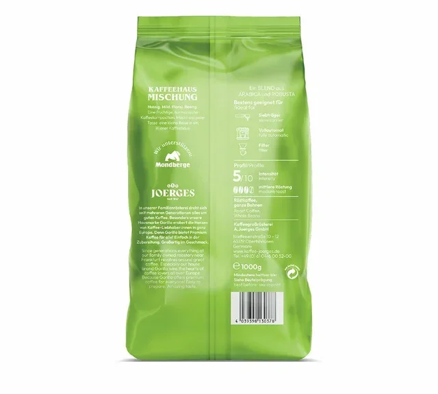 1 kg - Caffè in grani - Miscela Kaffehaus - GORILLA COFFEE