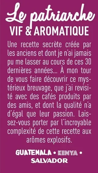 1 kg - Café en grano - Le Patriarche - CAFÉS TCHANQUÉ