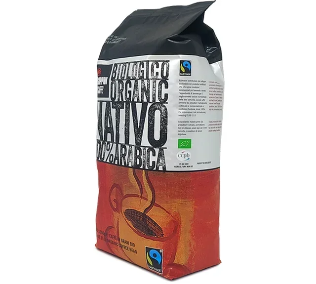 1 kg – Caffè in grani – 100% Arabica biologico di origine selezionata – Certificato Fairtrade – GOPPION CAFFÈ