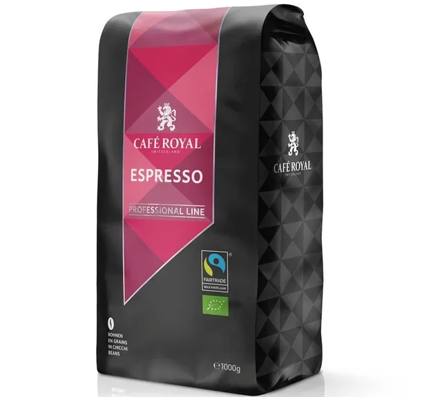 1 kg - Chicchi di Caffè Bio - Espresso - Fairtrade/Max Havelaar - CAFÉ ROYAL