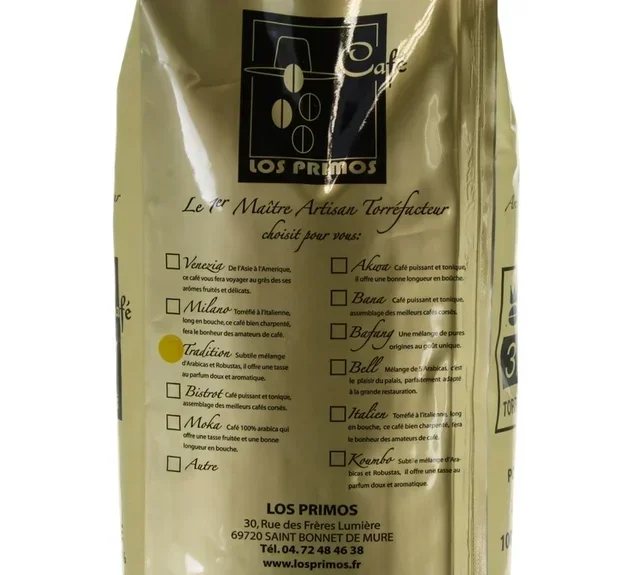 1 kg - Coffee beans - Tradition - LOS PRIMOS