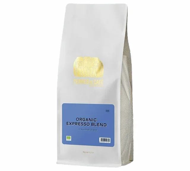 1 kg - Caffè in Grani Biologico - Miscela Espresso Bio - TERRES DE CAFÉ