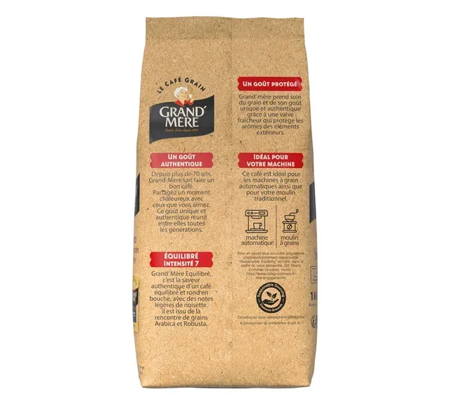 Καφές σε Κόκκους 1kg - Ισορροπημένος - GRAND MERE