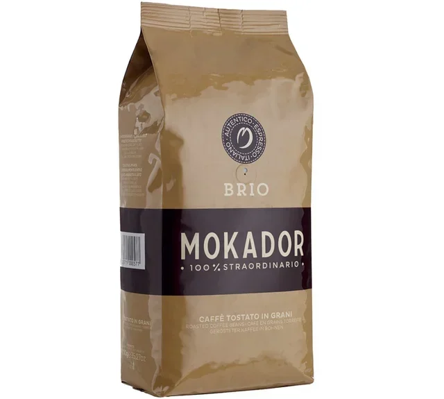 1 Kg Whole Bean Coffee Brio Arabica/Robusta Blend - Mokador Castellari
