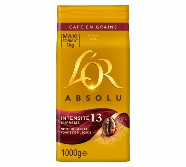 1 kg - Whole Bean Coffee - Intensity 13 - L'OR