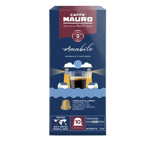 10 kapsułek kompatybilnych z Nespresso* Original Amabile - CAFFÈ MAURO
