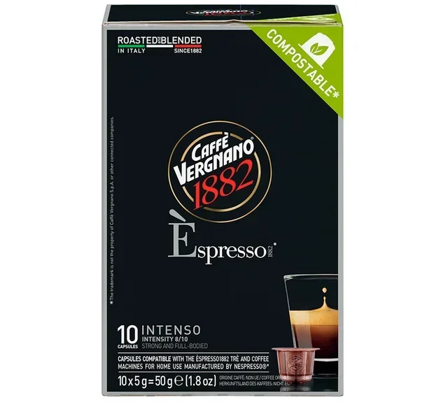 10 capsules compatible Nespresso* Original Espresso Intenso - CAFFE VERGNANO