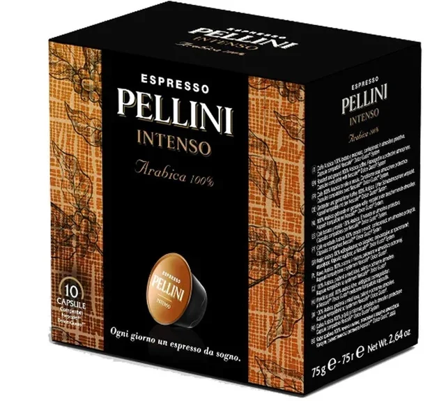PELLINI Intenso 10 kapselia, yhteensopiva Nescafé* Dolce Gusto*