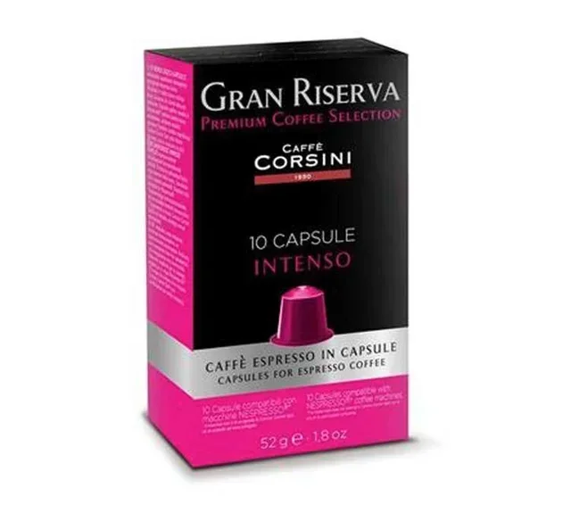 10 Gran Riserva Intenso capsules compatible with Nespresso* Original – CORSINI