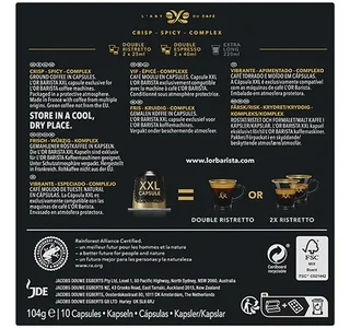 Капсули L'Or Barista XXL Double Ristretto – 10 бр. – Интензитет 11