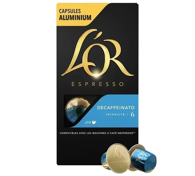L'OR ESPRESSO Decaffeinato – 10 капсула без кофеина за Nespresso* Original
