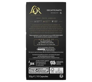 10 L'OR Decaffeinato Capsules - Nespresso* Original Compatible