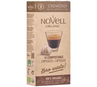10 capsules, compatibel met Nespresso* Original, Cremoso Bio – NOVELL