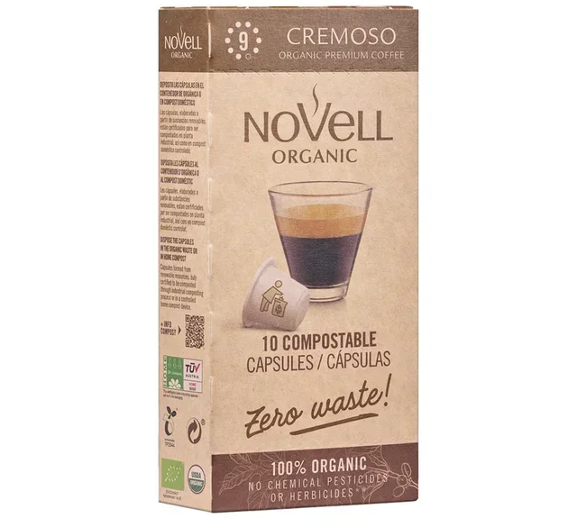 10 kompatibilnih kapsula za Nespresso* Original, Cremoso Bio – NOVELL