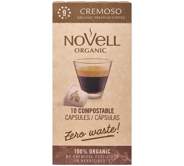 10 kompatibilnih kapsula za Nespresso* Original, Cremoso Bio – NOVELL