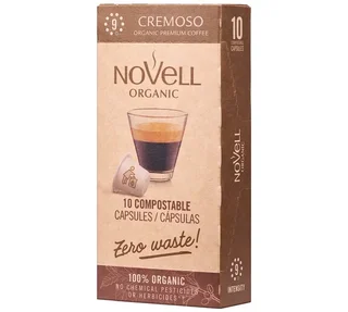 10 capsules, compatibel met Nespresso* Original, Cremoso Bio – NOVELL