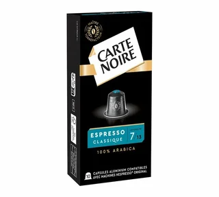 CARTE NOIRE Klassisk Espresso nr 7 - 10 kapslar för Nespresso* Original
