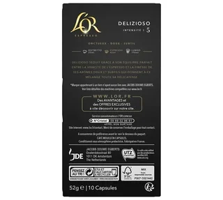 10 Nespresso* Original compatible capsules Delizioso - L'OR ESPRESSO