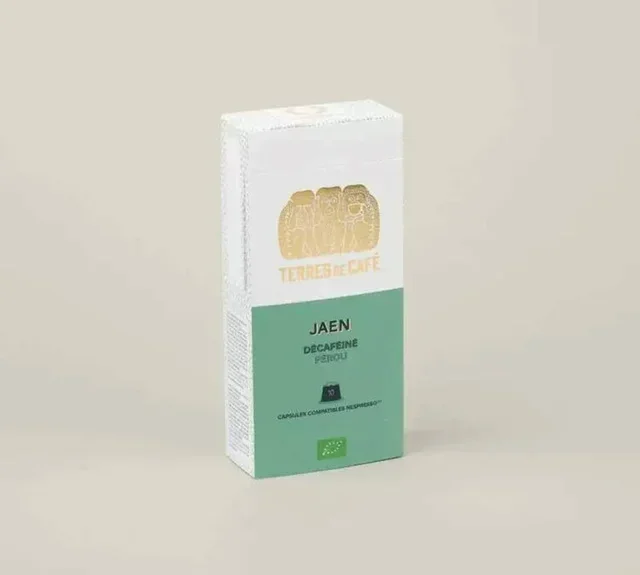 10 Nespresso* Original Compatible Capsules Jaen Organic Decaf - TERRES DE CAFÉ