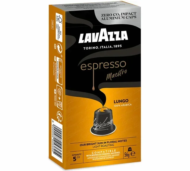 10 kapslar LAVAZZA Maestro Lungo kompatibla med Nespresso* Original
