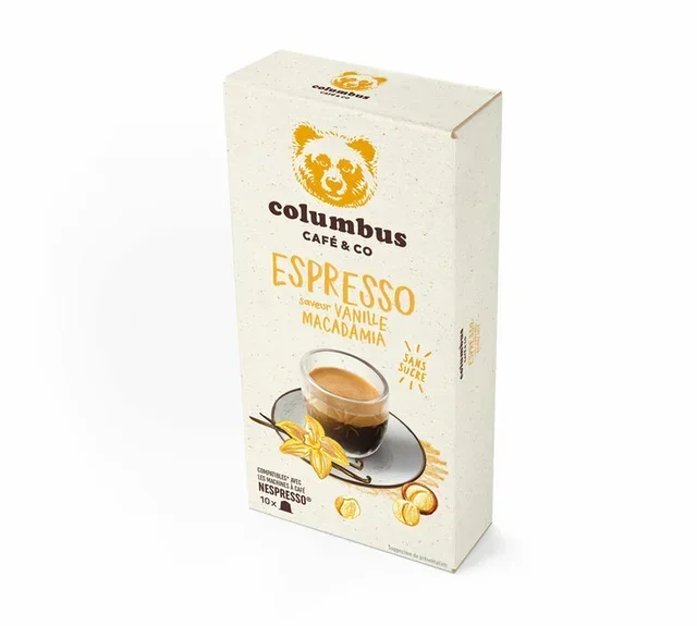10 Nespresso*-kompatible Kapseln, Sorte Vanille-Macadamia – COLUMBUS CAFE &amp; CO.