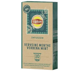 10 Nespresso* Original Compatible Capsules Vervain Mint Infusion - LIPTON