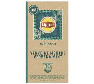 10 Nespresso* Original Compatible Capsules Vervain Mint Infusion - LIPTON