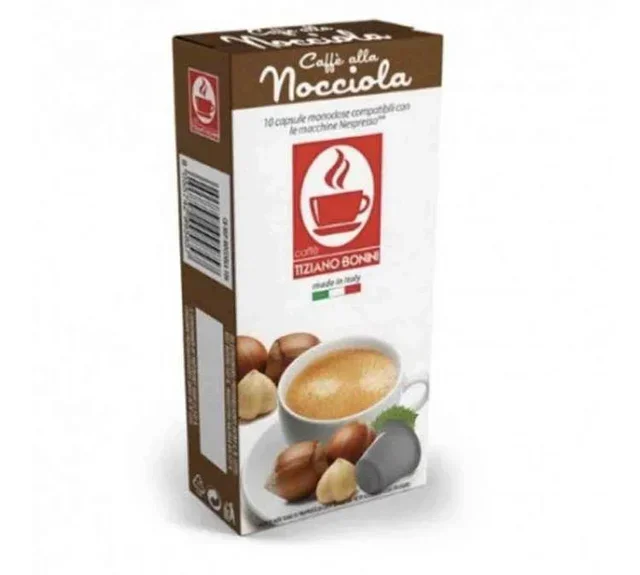 10 Nespresso* Original Compatible Hazelnut Capsules - BONINI