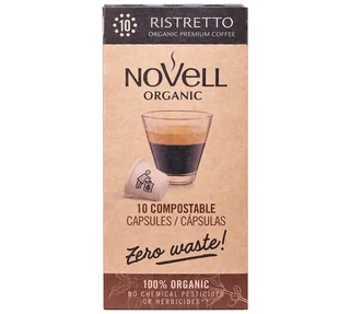 NOVELL – 10 db Ristretto Bio kapszula, Nespresso* Original-kompatibilis, professzionális felhasználásra