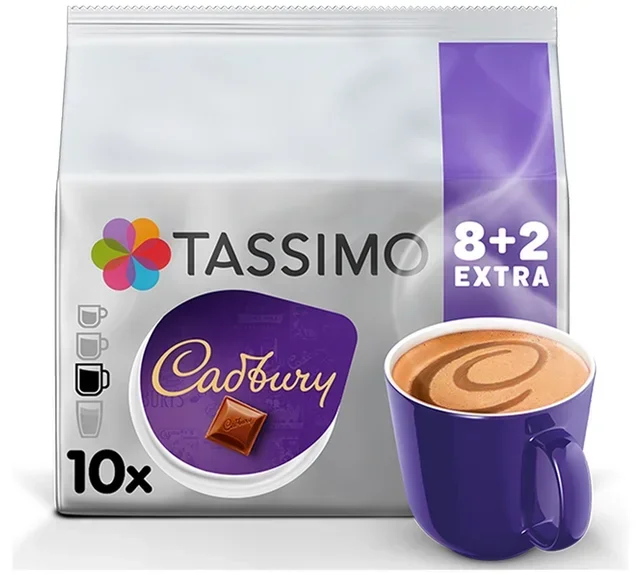 Κάψουλες Tassimo Cadbury Ζεστή Σοκολάτα - Συσκευασία 10 τεμ. - TASSIMO