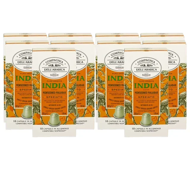 100 cápsulas compatibles Nespresso* Original Malabar Monzónico India - CORSINI