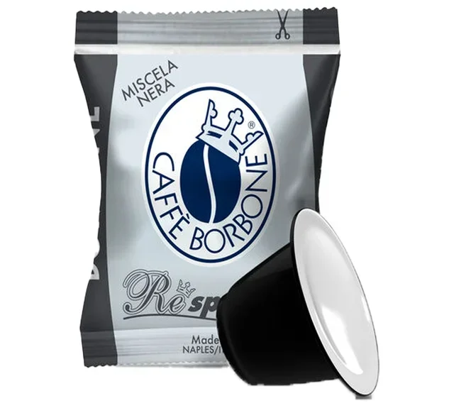 100 cápsulas compatibles con Nespresso* Original, mezcla Noir, intensidad 9 - CAFFÈ BORBONE