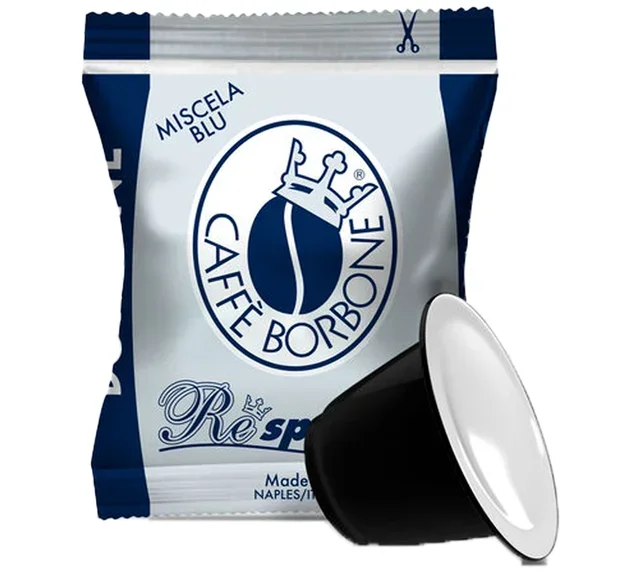 100 cápsulas compatibles con Nespresso* Original, mezcla azul, intensidad 8 - CAFFE BORBONE.