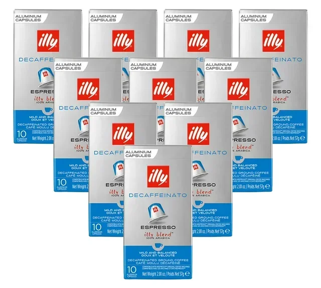 100 kapsułek kompatybilnych z Nespresso* Original Bezkofeinowa - ILLY