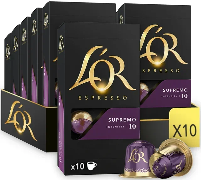 100 capsules compatible with Nespresso* Original Espresso Supremo - L'OR ESPRESSO