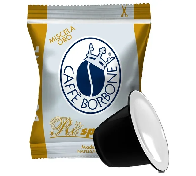 100 cápsulas compatibles con Nespresso* Original, mezcla Or Intensité 7 - CAFFÈ BORBONE.