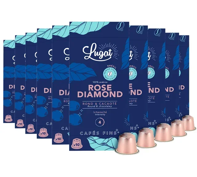 100 capsules compatible with Nespresso* Original Rose Diamond - LUGAT