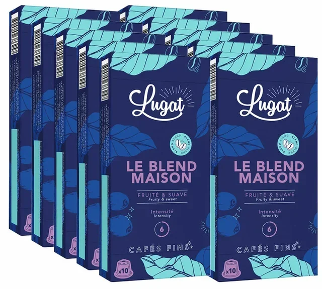 100 kapslar kompatibla med Nespresso* Original Husblandningen för proffs - Lugat