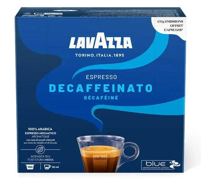 100 Capsules Lavazza BLUE ESPRESSO DECAFFEINATO 100% ARABICA - LAVAZZA