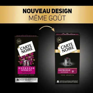 100 Capsule CARTE NOIRE Compatibili Nespresso* Original Espresso Intenso n.9