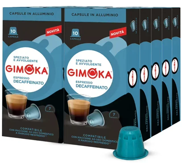 100 Kapsułek Bezkofeinowych Kompatybilnych Nespresso* Original - GIMOKA
