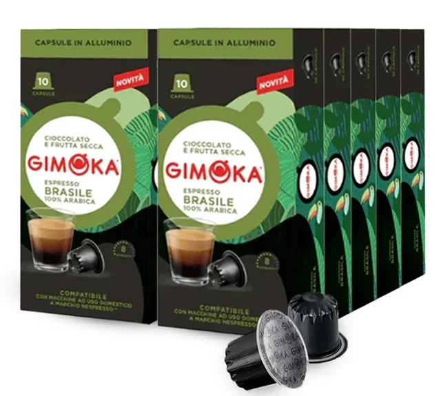 100 Capsule GIMOKA Brasile per Macchine Nespresso* Original