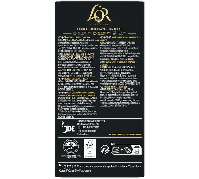 100 Kapsułek Biondo Kompatybilnych z Nespresso® – L'Or Espresso