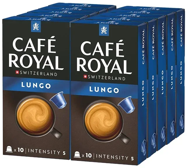 100 kapsułek kompatybilnych z systemem Nespresso* Lungo – CAFÉ ROYAL