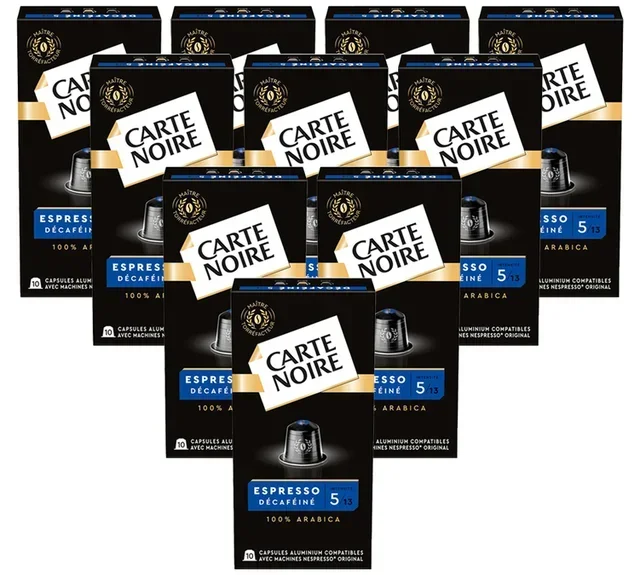 100 capsule compatibili Nespresso* Original Espresso Decaffeinato - CARTE NOIRE