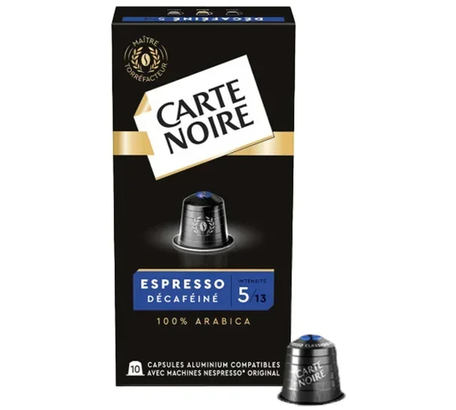 100 kompatybilnych kapsułek Nespresso* Original Espresso Bezkofeinowa - CARTE NOIRE