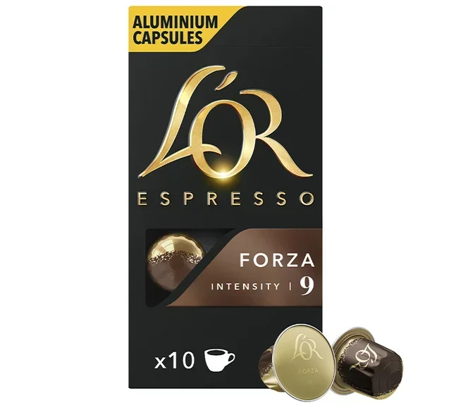 100 Nespresso* Original Compatible Capsules Espresso Forza - L'OR ESPRESSO