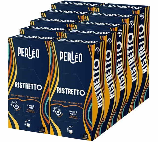 100 capsule compatibili con Nespresso* Original, formato Ristretto, per uso professionale - PERLÉO